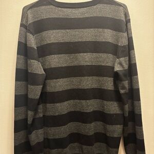 Black and Gray Striped Sweater